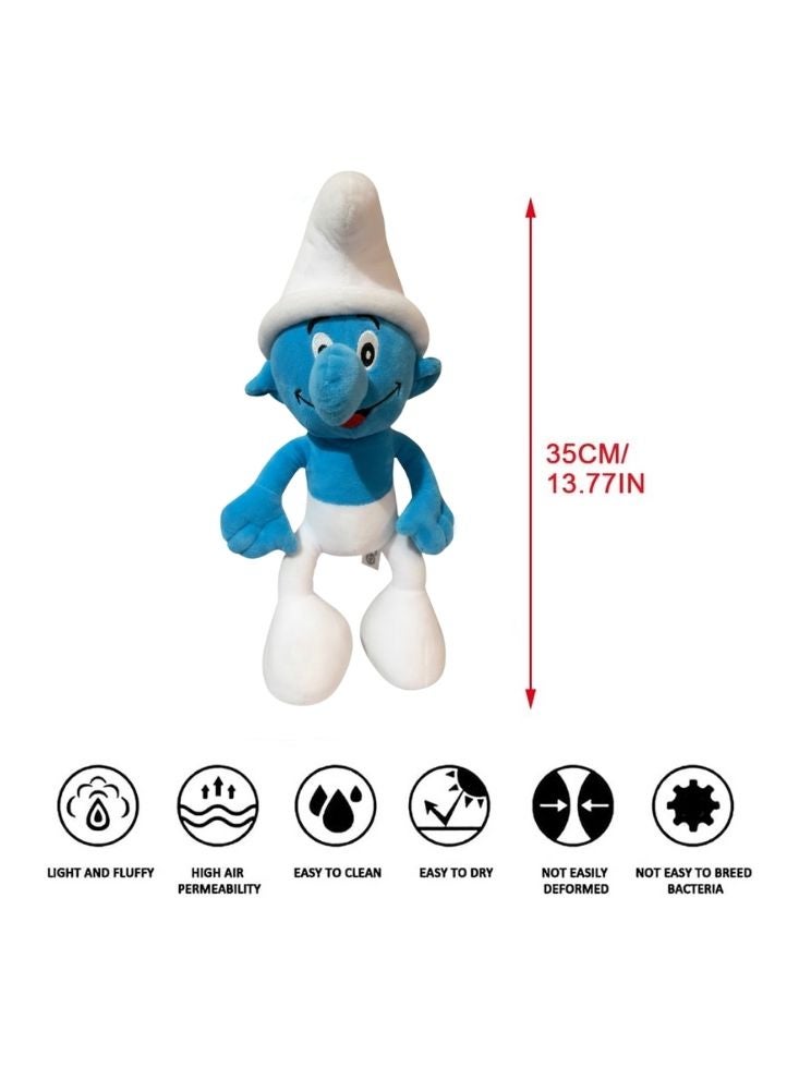 Premium Classic Smurfs Papa Smurf Plush Toy – Blue & White Cartoon Character Soft Doll - Image 2